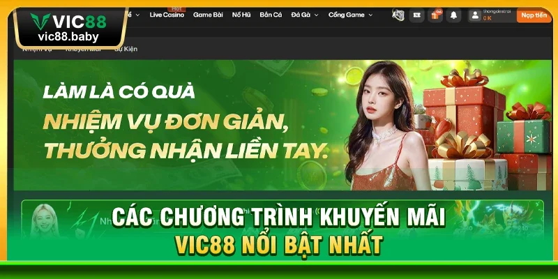 Các Chương Trình Khuyến Mãi Vic88 Nổi Bật Nhất