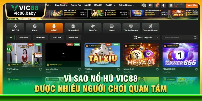 Vì Sao Nổ Hũ Vic88 Được Nhiều Người Chơi Quan Tâm?